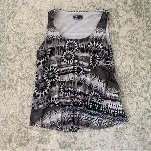 Black and white whimsy goth tank